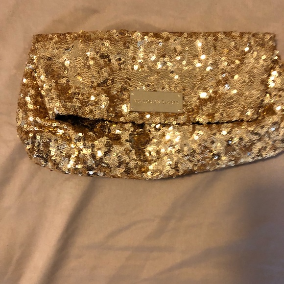 Victoria Secret gold sequin clutch - Picture 2 of 4